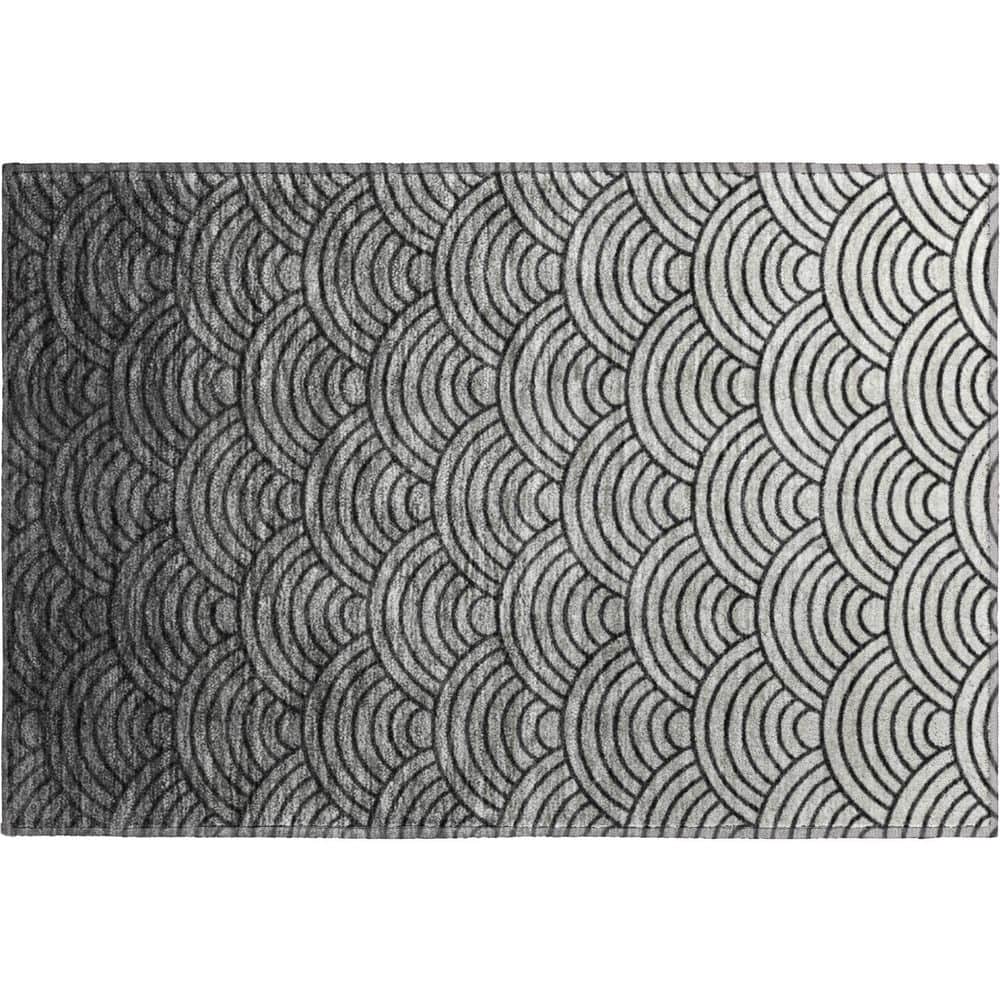 Mayfield Premium Machine Washable Abstract AMF2414 Black 2 ft. x 3 ft. Accent Rug price history on PriceWatchPro