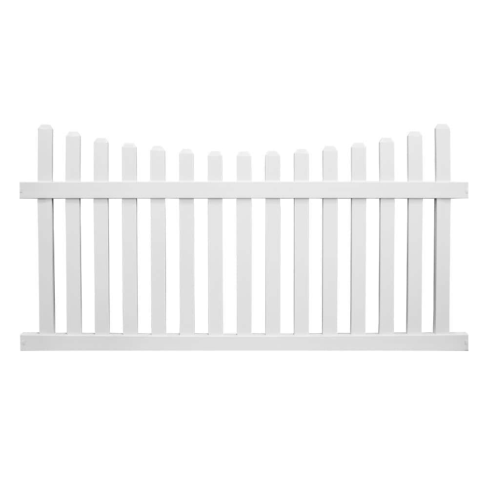 Ellington 3 ft. H x 8 ft. W White Vinyl Picket Fence Panel Kit price history on PriceWatchPro