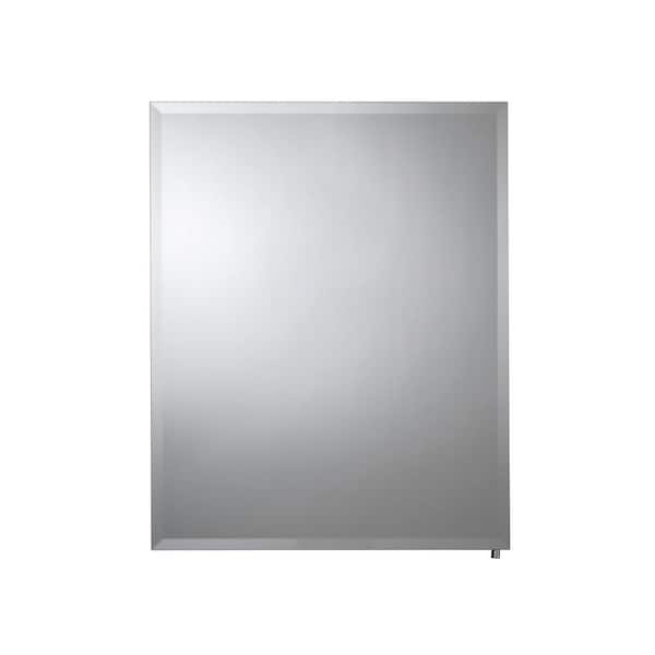 Croydex 16 in. W x 20 in. H Frameless Aluminum Recessed or Surface-Mount Bathroom Medicine Cabinet with Easy Hang System