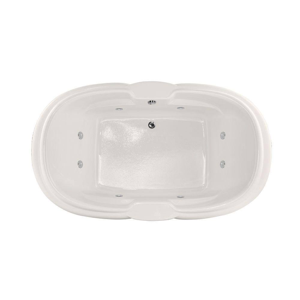 Hydro Systems Hampton 72 in. Acrylic Oval Dropin Whirlpool and Air