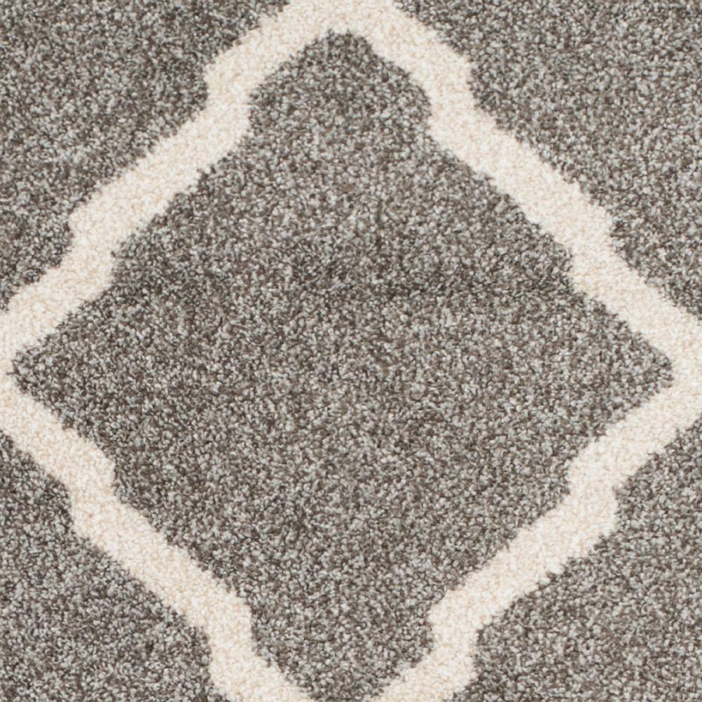 Reversible Hand-Knotted Geometric Gray Synthetic Area Rug 2'6" x 4'