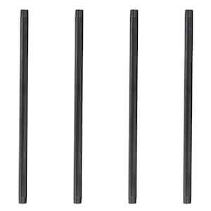 3/4 in. x 24 in. Black Industrial Steel Grey Plumbing Pipe (4-Pack)