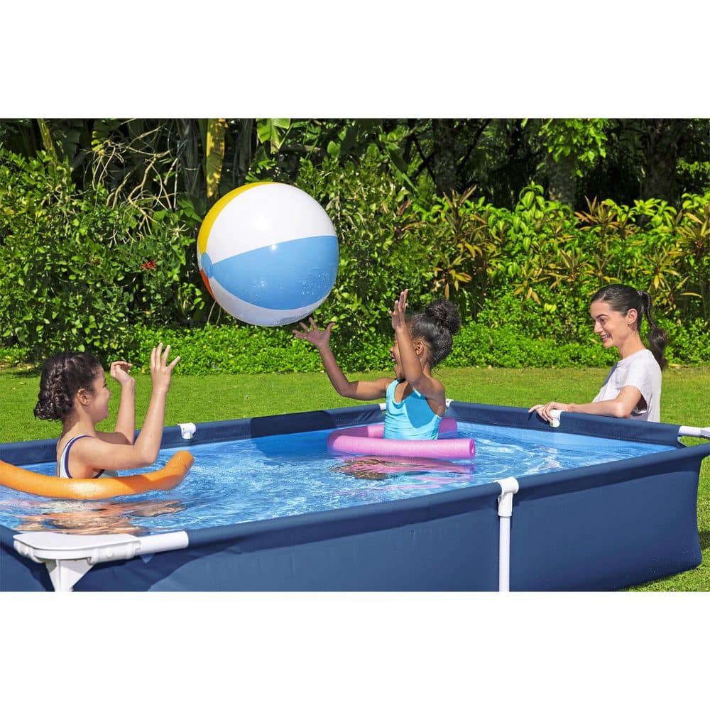 Steel Pro Rectangular Above Ground Swimming Pool with Pump