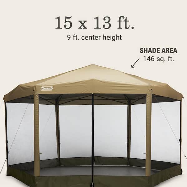 Coleman Back Home 15 x 13 Screen Canopy Tent in Light Oak