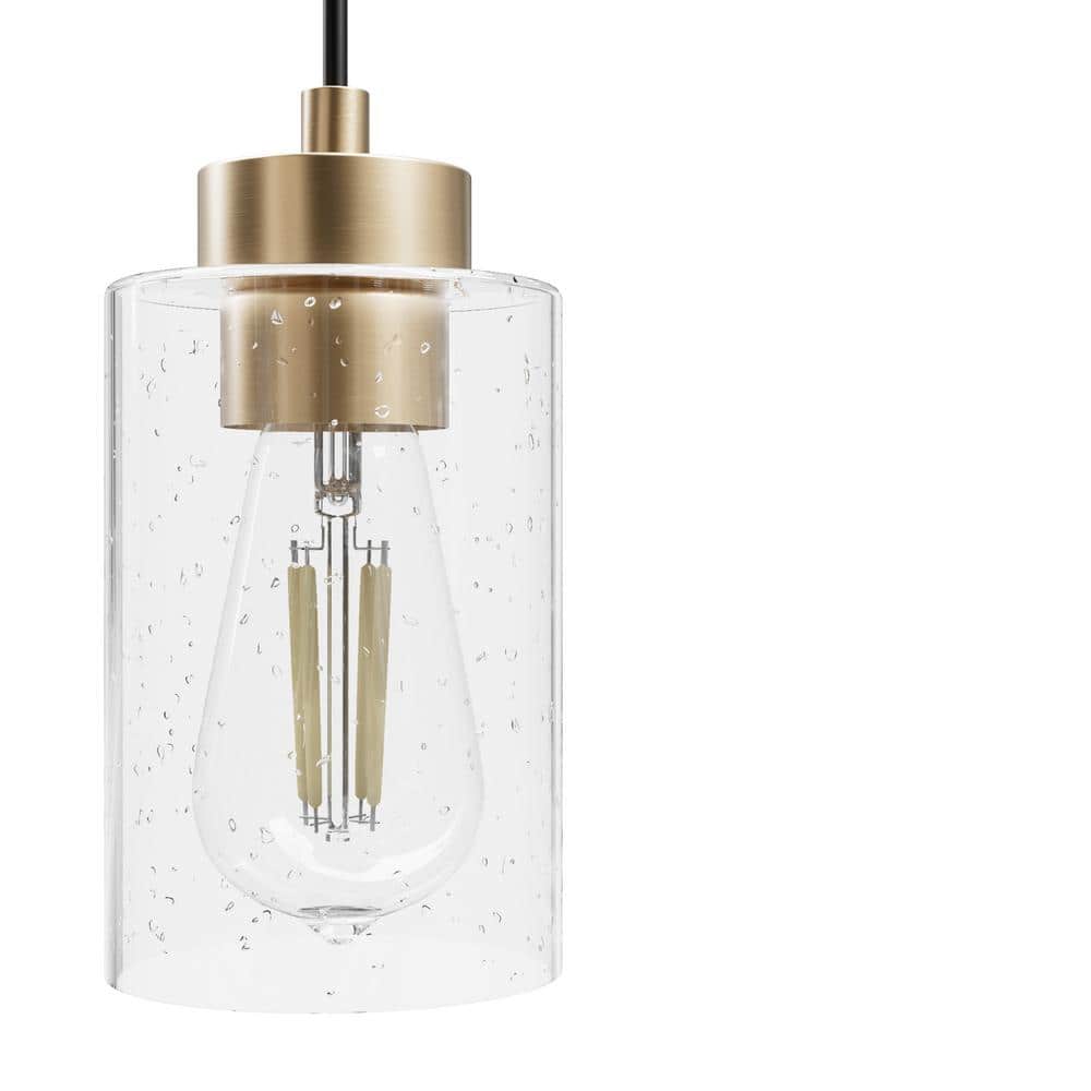 Alturas Gold 3-Light Seeded Glass Cluster Pendant