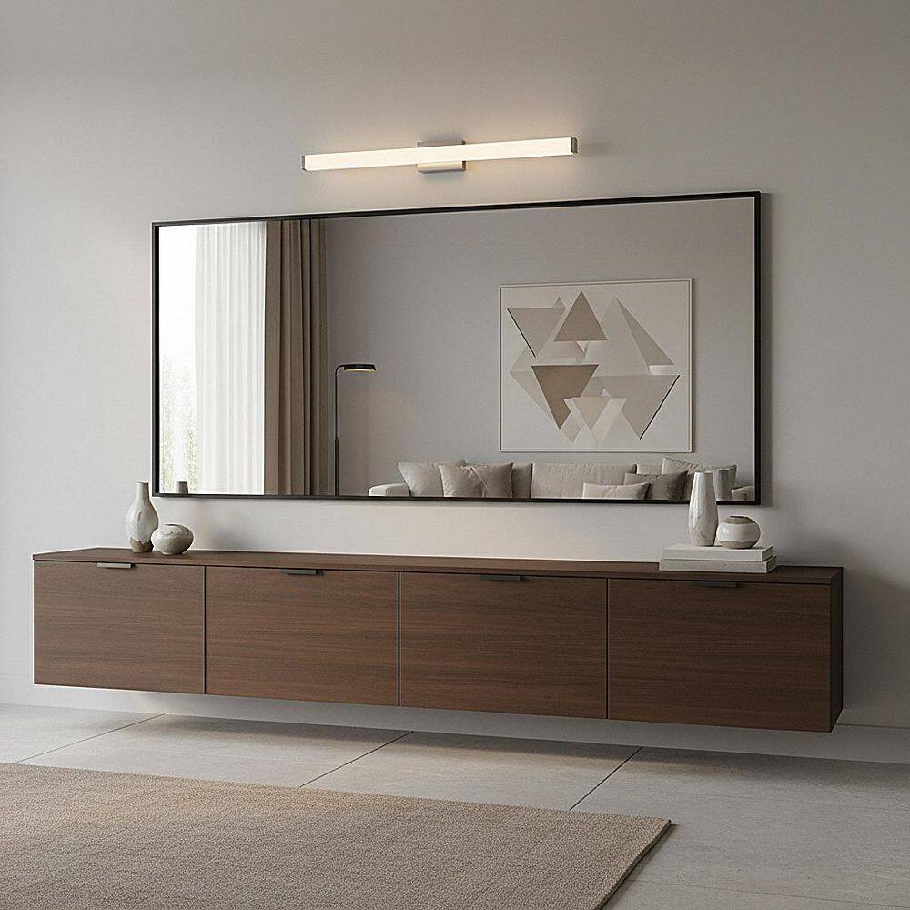 41 in. 1-Light Nickel LED Vanity Light Bar Dimmable Wall Sconce Modern Bathroom Light Fixture price history on PriceWatchPro