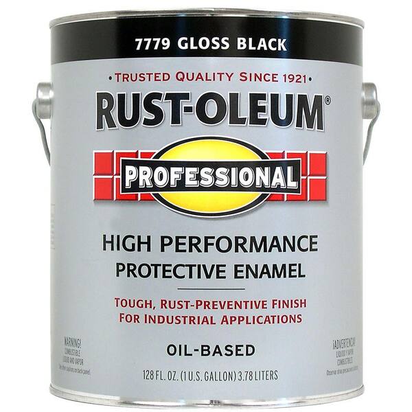 Rust-Oleum Professional Gloss Black 1 Gallon Oil Based Enamel-DISCONTINUED