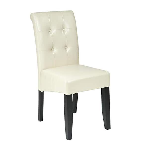 OSP Home Furnishings Cream Eco Leather Parsons Dining Chair