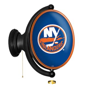 New York Islanders: Original "Pub Style" Oval Lighted Rotating Wall Sign 23"L x 21"W x 5"H