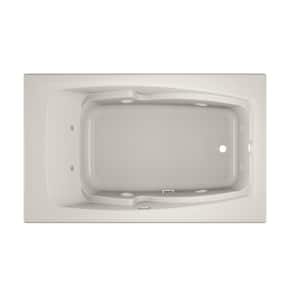 CETRA 60 in. x 36 in. Rectangular Whirlpool Bathtub with Right Drain in Oyster