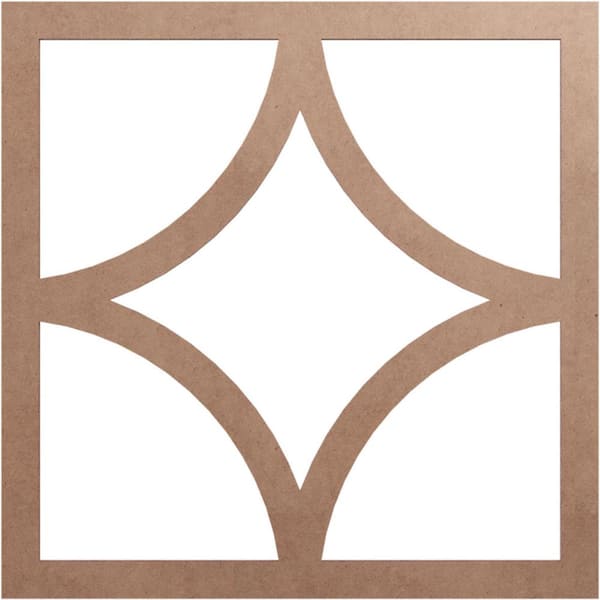 Ekena Millwork 30 in. x 10.5 in. x 0.375 in. Wood Medallion Moulding