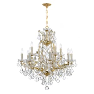 Maria Theresa 13-Light Gold Crystal Chandelier