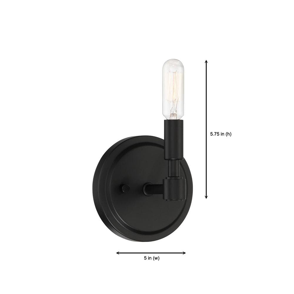 Rustic Modern Black Farmhouse Dimmable Wall Sconce