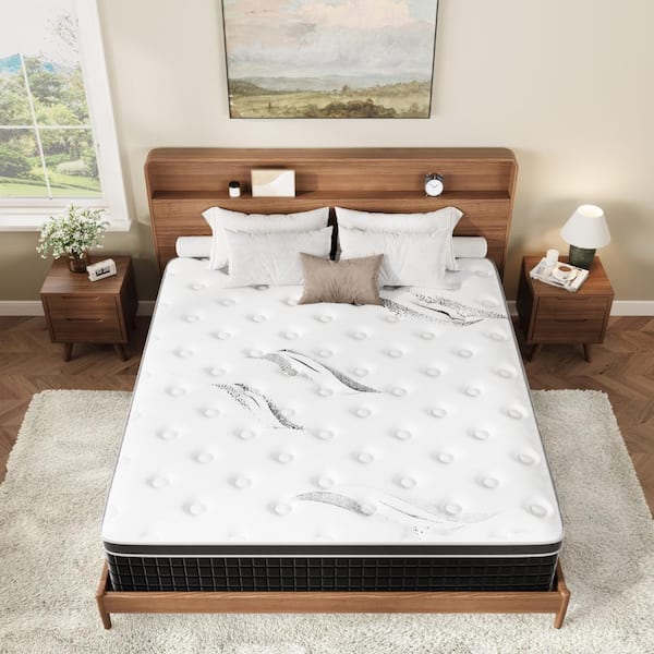 Crystli Queen Medium Memory Foam 12 in. Hybrid Mattress Bed-in-a