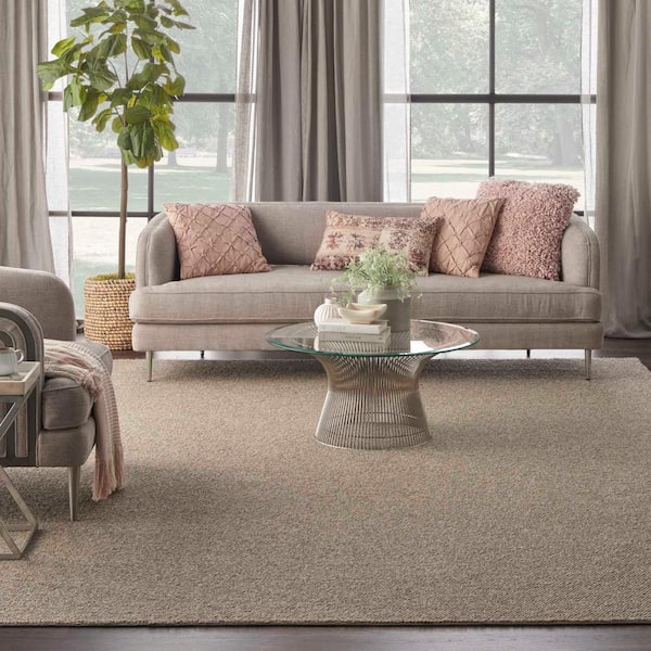 Four Square Driftwood Custom Area Rug with Pad