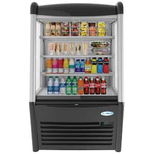 36 in. W 13.6 cu. ft Commercial Open Air Refrigerator Merchandiser in Black