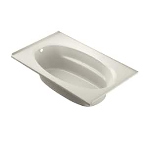 SIGNATURE 72 in. x 42 in. Rectangular Soaking Bathtub with Left Drain in Oyster