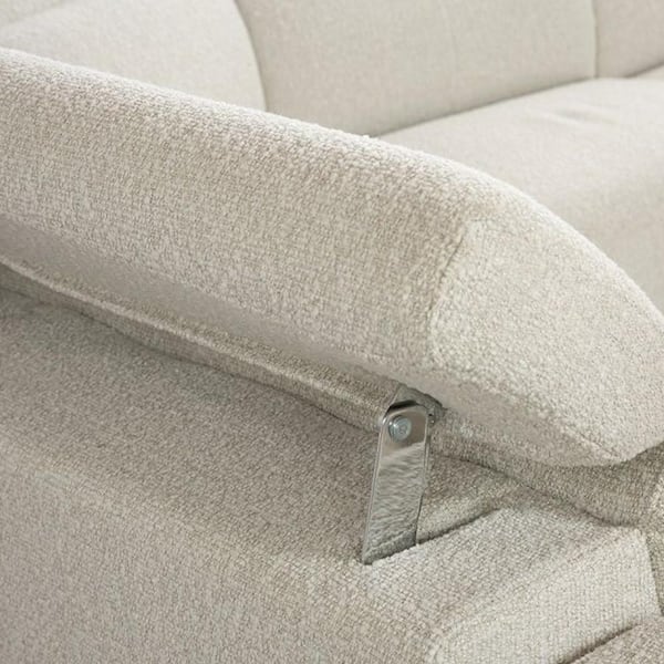 Acme Furniture WINDAN SOFA ベージュ Amazon.com: Acme Bently Tufted Sofa with 7 Pillows in