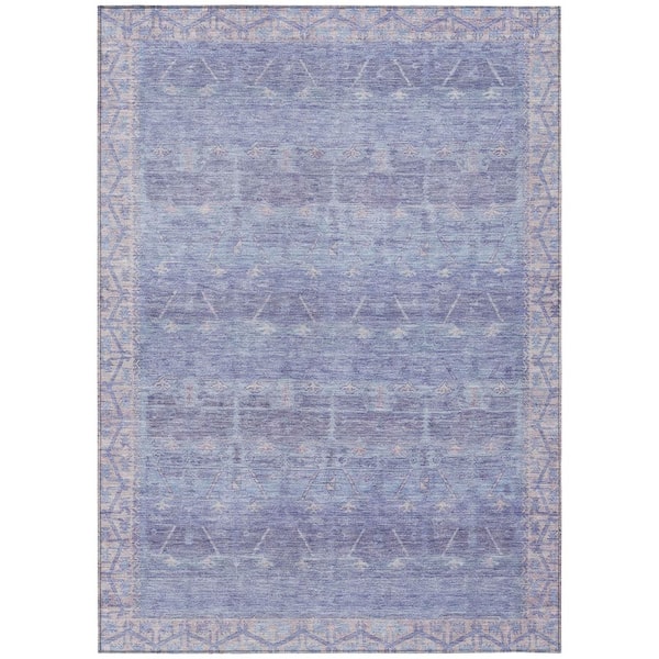 Chantille Machine Washable Indoor/Outdoor Abstract ACN2725 Lavender 9 ft. x 12 ft. Area Rug
