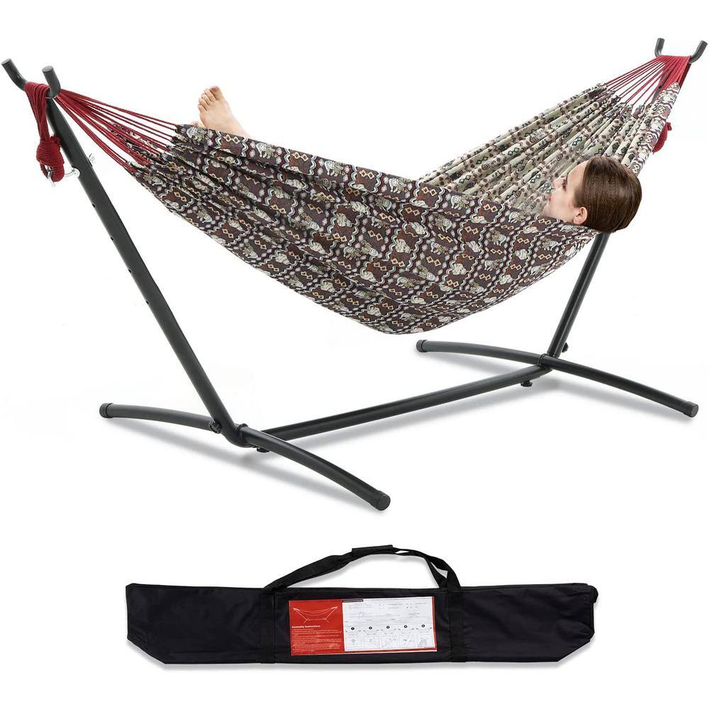 9 Ft. Quilted Reversible Hammock, Capacity 2 People Standing Hammocks ...