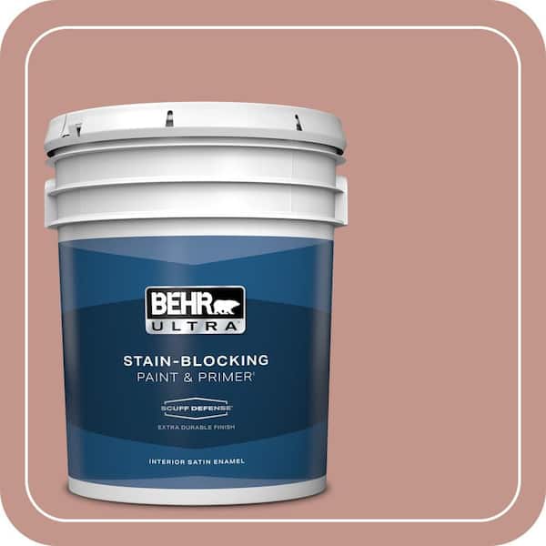 BEHR ULTRA 5 gal. #MQ1-18 Pressed Blossoms Extra Durable Satin Enamel Interior Paint & Primer