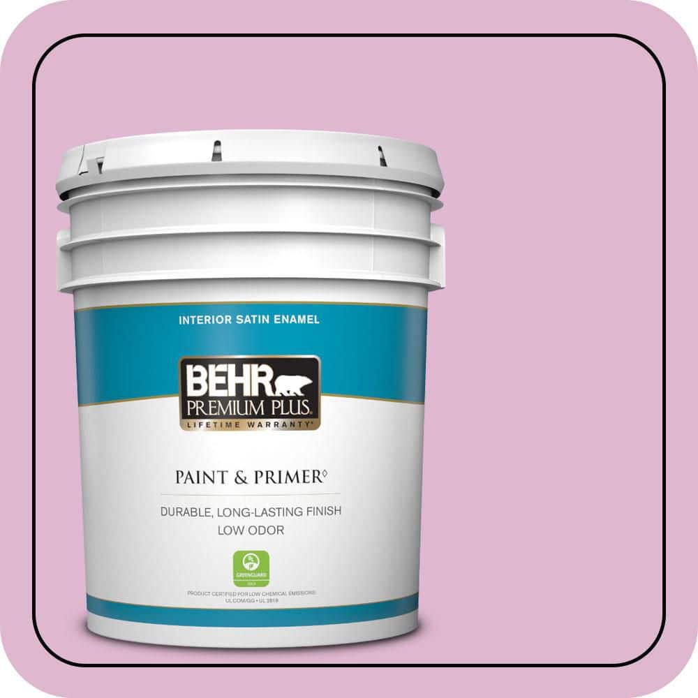 5 gal. #M120-3 Pink Wink Satin Enamel Low Odor Interior Paint & Primer price history on PriceWatchPro