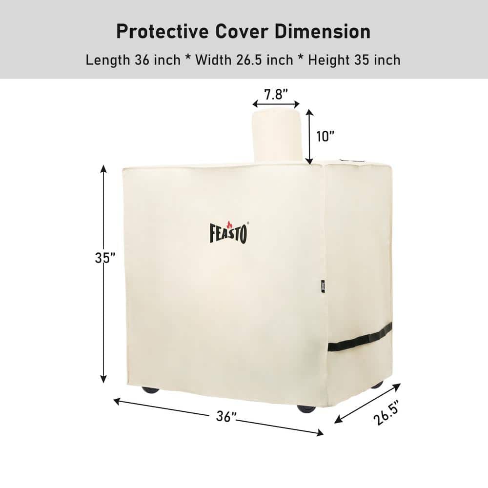 Feasto Beige Heavy Duty Waterproof Grill Cover with Handles