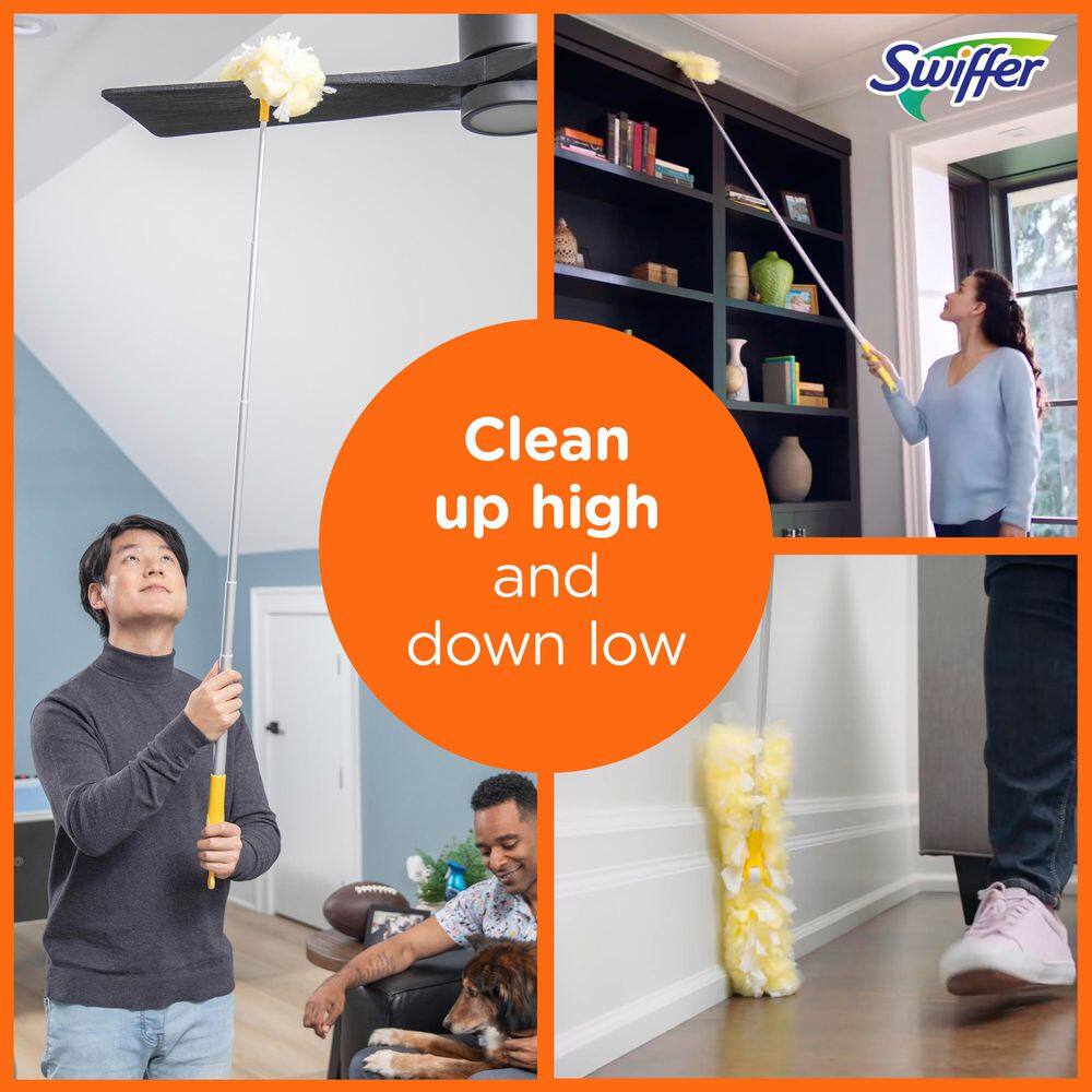 Swiffer Heavy Duty 6ft Extendable Yellow Microfiber Duster Kit