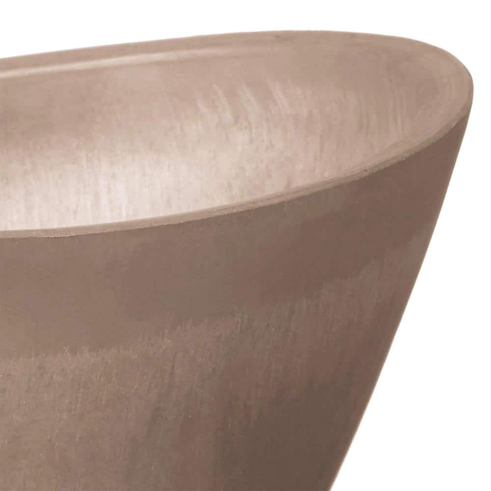 Swoop Medium 16x12x9 Taupe PSW Oval Planter