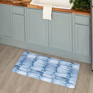 Vogeo Indigo 20 in. x 42 in. Kitchen Mat