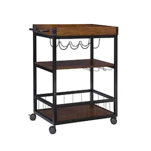 Austin Ash Veneer Kitchen Cart with Rolling Casters