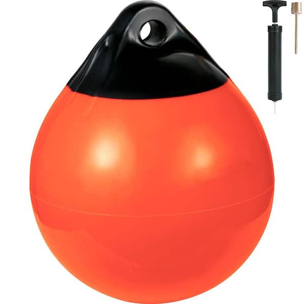 SKYSHALO Boat Buoy Balls, 15 in. Diameter Inflatable Heavy-Duty Marine-Grade PVC Marker Buoys Round Boat Mooring Buoys, Anchoring