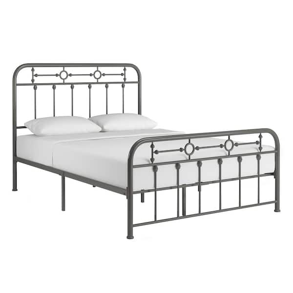 HomeSullivan Grey Metal Spindle Full Platform Bed