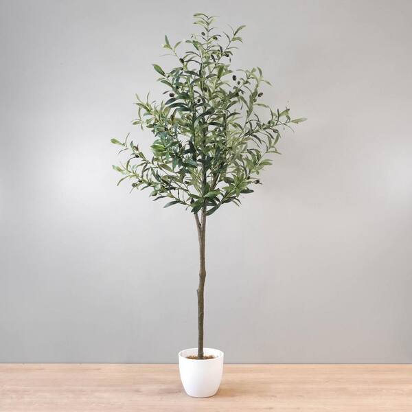 Artificial Olive Plants, 6ft Fake Plastic Olive Tree, Pre Potted Faux  Greenry Plant for Home Decor Office House Living Room Indoor Outdoor, Tall  Plants for Indoor, House Decorations for Living Room 