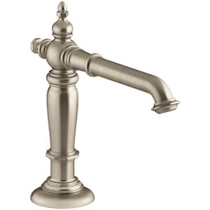 Artifacts 6.625 in. Bathroom Sink Spout with Column Design in Vibrant Brushed Bronze