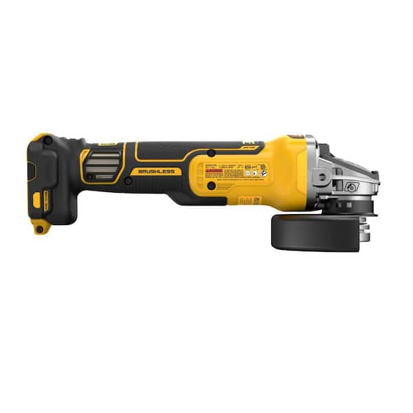 20-Volt MAX Lithium Ion Cordless 4-1/2 in. (115 mm) Brushless Paddle Switch Small Angle Grinder Kit with Kickback Brake 20-Volt MAX Lithium Ion Cordless 4-1/2 in. (115 mm) Brushless Paddle Switch Small Angle Grinder Kit with Kickback Brake