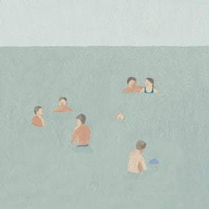 72 in. x 72 in. "The Swimmers II" by Emma Scarvey Wall Art