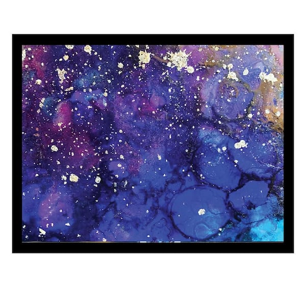 VENICE BEACH Collections Wahl V Splatter Design-Purple/Yellows-Framed Print by Sarah Wahl 1 Piece Framed Graphic Print 18 in. x 14 in.