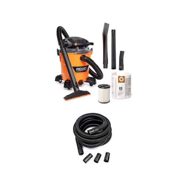 12 Gal. 6.0 Peak HP NXT Shop Vacuum HD1280 Wet Dry Vac with Detachable Blower, Filter, 20 ft. Hose and Accessories