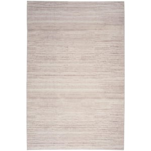 Washable Essentials Ivory Mocha 4 ft. x 6 ft. All-over design Contemporary Area Rug