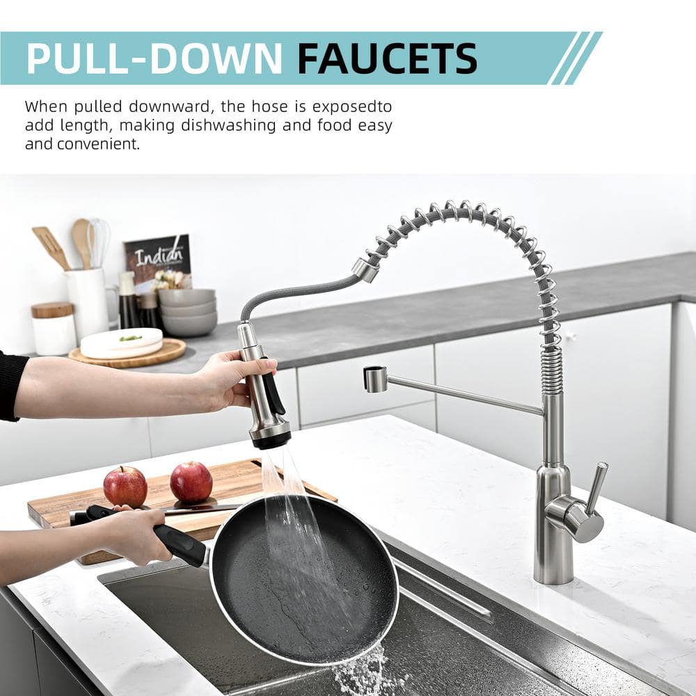 Akicon AK-U3019WSF 28'' L Undermount Single Bowl Stainless Steel Kitchen Sink