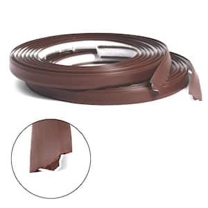 1/2 in. x 10 ft. Dark Brown PVC Inside Corner Self-adhesive Flexible Caulk and Trim Molding (2-Pack)