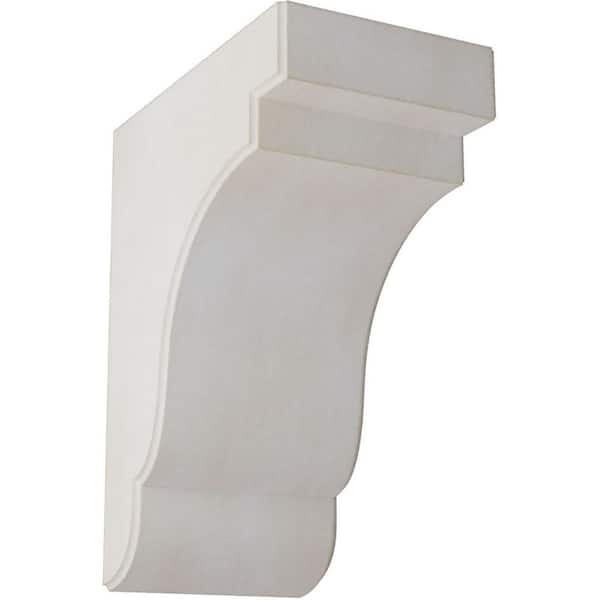 Ekena Millwork 5-1/4 in. x 11 in. x 8-1/2 in. Chalk Dust White Bedford Wood Vintage Decor Bracket