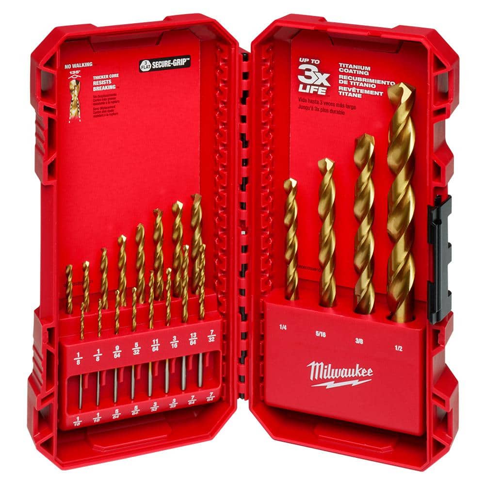 Milwaukee SHOCKWAVE IMPACT DUTY Titanium Twist Drill Bit Set (21Piece