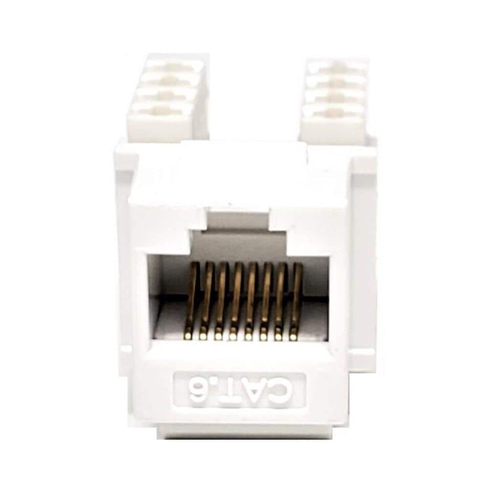 Micro Connectors, Inc CAT 6 Punch Down Keystone in Jack/White (10-Pack ...