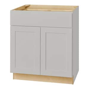 Avondale Shaker Dove Gray Ready to Assemble Plywood 30 in Base Cabinet (30 in W x 34.5 in H x 24 in D)