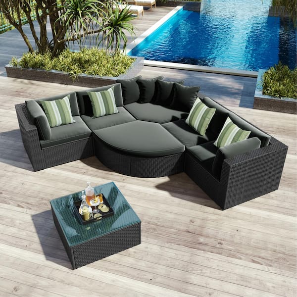 patio sectional with chaise lounge