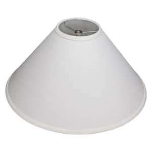 18 in. W x 9 in. H Off White/Nickel Hardware Coolie Lamp Shade