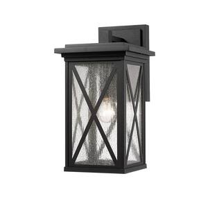 Progress Lighting Barlowe 1-Light Outdoor Wall Lantern In Antique Bronze With Clear Seeded Glass-190534