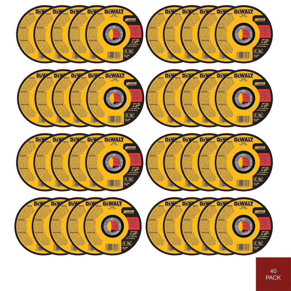 4-1/2 in. x 0.045 in. x 7/8 in. Metal and Stainless Cutting Wheel (40-Pack) price history on PriceWatchPro